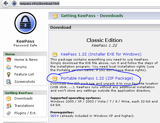 Загрузка KeePass Загрузка KeePass