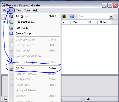 Добавление записи в KeePass Добавление записи в KeePass