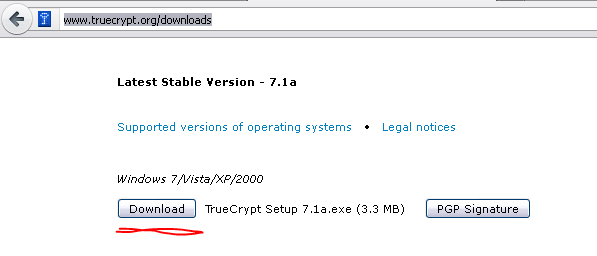 Загрузка TrueCrypt Загрузка TrueCrypt