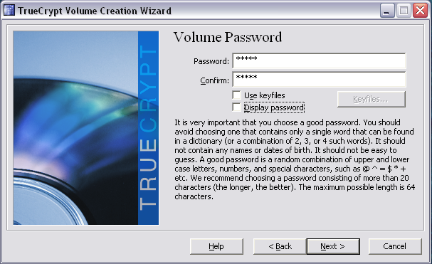 Ввод пароля TrueCrypt Ввод пароля TrueCrypt