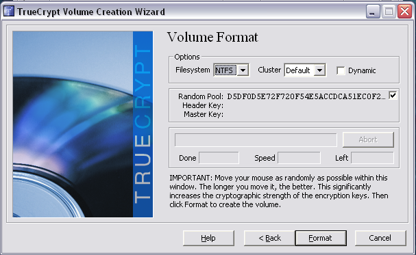 Выбор файловой системы TrueCrypt Выбор файловой системы TrueCrypt