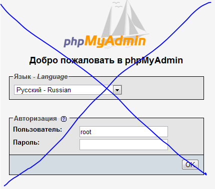 Отключение авторизации phpMyAdmin Отключени авторизации phpMyAdmin