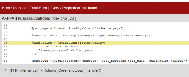 Ошибка загрузки модуля Pagination