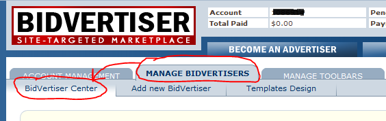 Bidvertiser Center