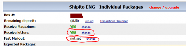 Shipito: включение получения писем