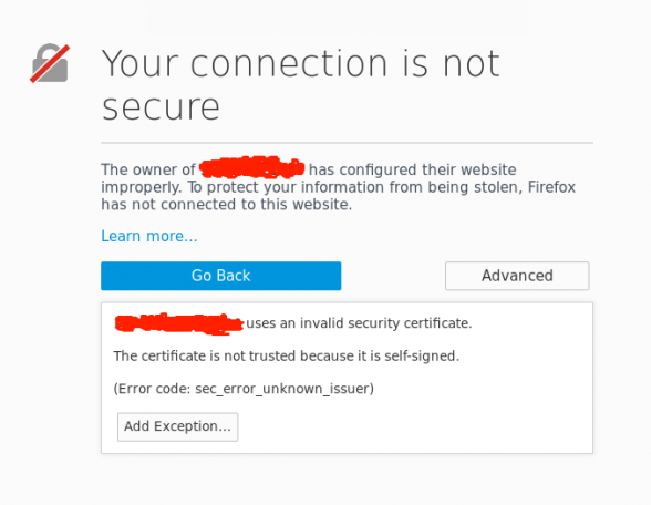 Сообщение об ошибке SSL
