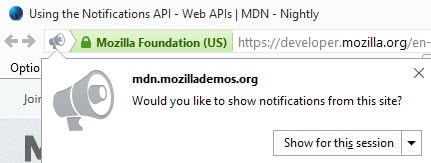 Firefox Web Notifications