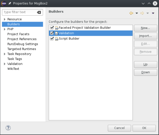 Eclipse отключение валидации в проекте
