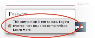Небезопасное соединение в Firefox
