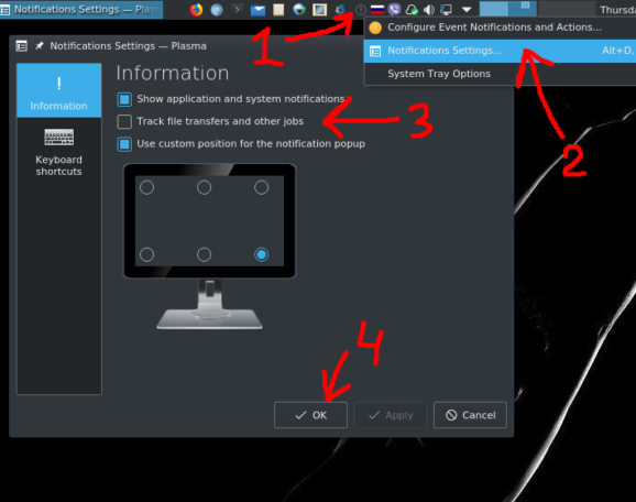 Plasma Notifications Settings