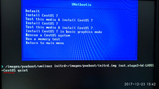 Boot menu