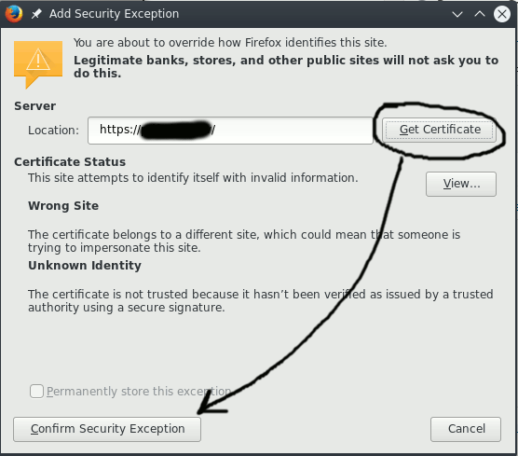 Add security exception