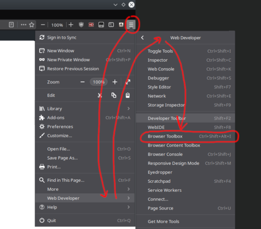 Firefox Инструменты разработчика дополнений