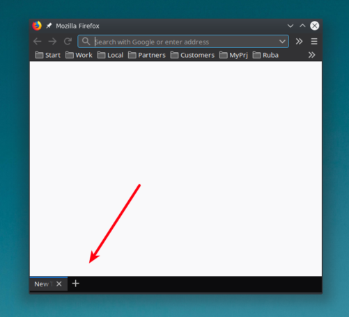 Firefox панель вкладок вниз экрана