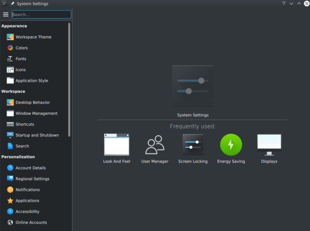 Системные настройки Kubuntu