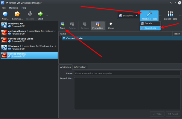 VirtualBox Snapshots