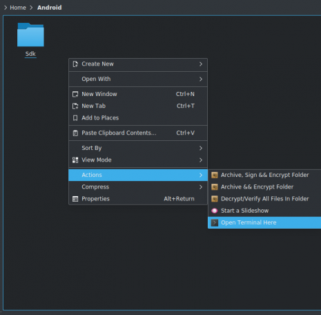 Kubuntu: Open Terninal Here