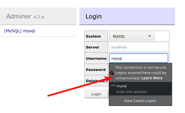 Firefox: уведомление о том, что используется не https