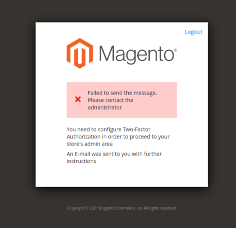 Magento 2.4 двухфакторная аутентификация