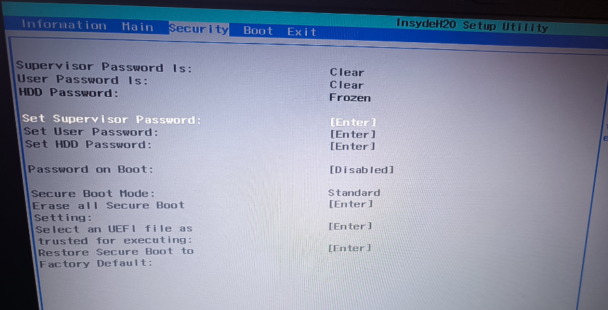 Set Supervisor Password